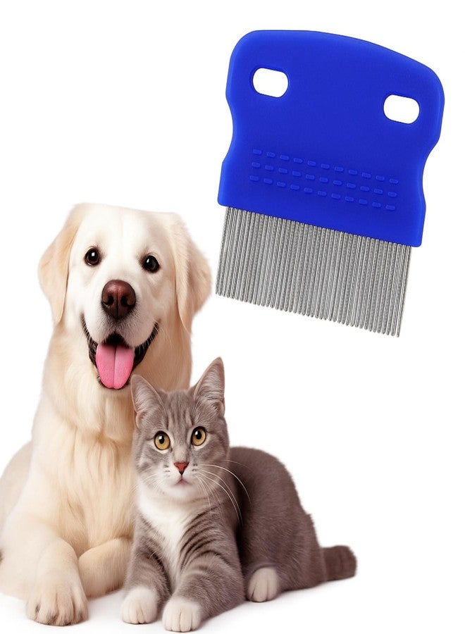 WiggleBoo 6cm Tick, Flea Comb for Dogs & Cats - Compact Bathing Grooming Comb - Stainless Steel Pins - Easy Grip Handle - Ideal for Puppies, Kittens & Small Breeds (Random Color) (Type 3) - Image 1